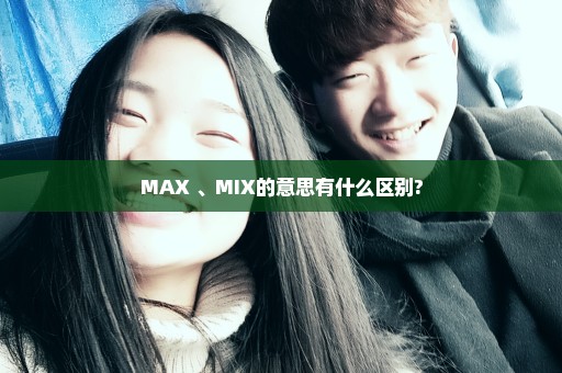 MAX 、MIX的意思有什么区别?