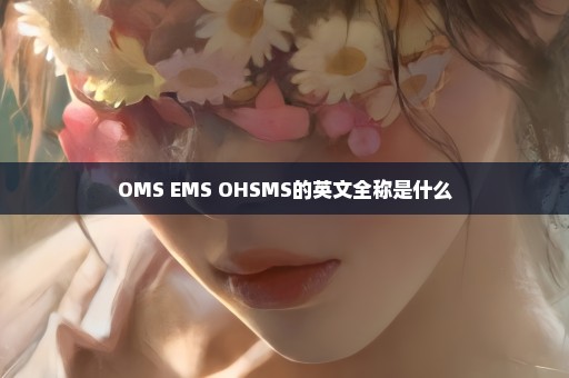 OMS EMS OHSMS的英文全称是什么