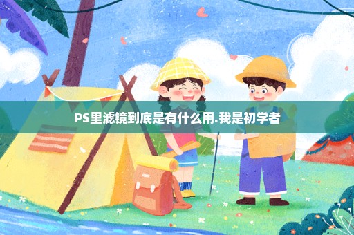 PS里滤镜到底是有什么用.我是初学者