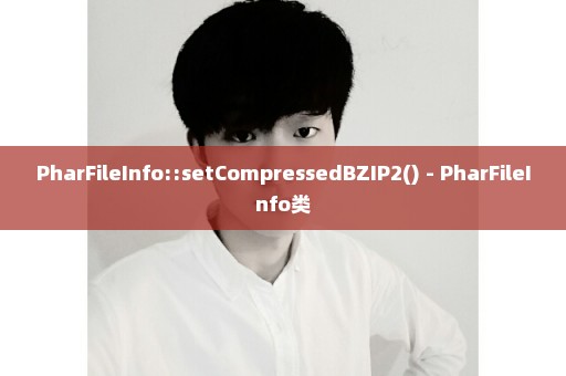 PharFileInfo::setCompressedBZIP2() - PharFileInfo类