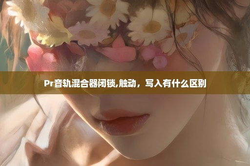 Pr音轨混合器闭锁,触动，写入有什么区别