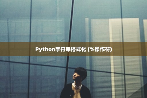 Python字符串格式化 (%操作符)