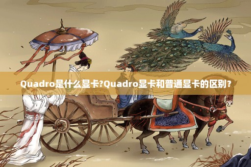 Quadro是什么显卡?Quadro显卡和普通显卡的区别？