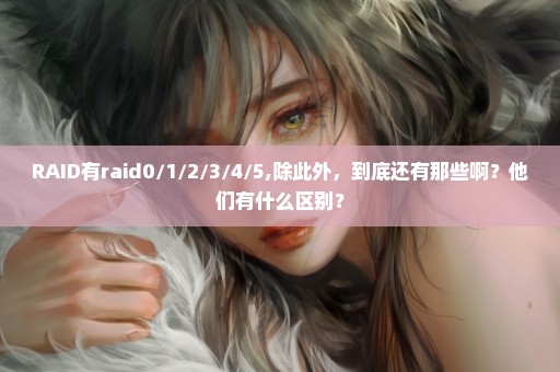 RAID有raid0/1/2/3/4/5,除此外，到底还有那些啊？他们有什么区别？