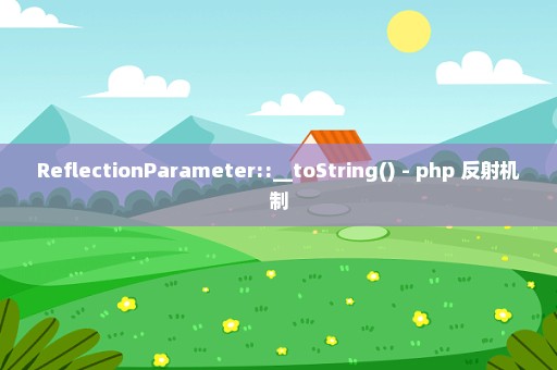 ReflectionParameter::__toString() - php 反射机制