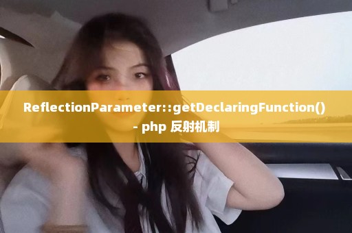 ReflectionParameter::getDeclaringFunction() - php 反射机制