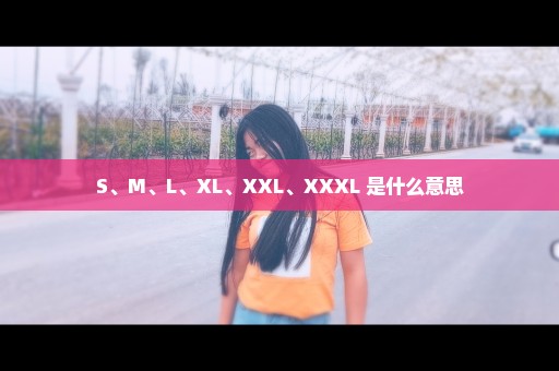 S、M、L、XL、XXL、XXXL 是什么意思