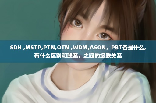 SDH ,MSTP,PTN,OTN ,WDM,ASON，PBT各是什么,有什么区别和联系，之间的级联关系