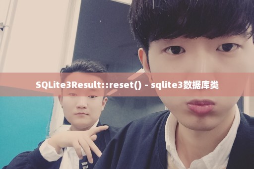 SQLite3Result::reset() - sqlite3数据库类