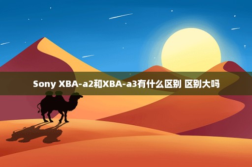 Sony XBA-a2和XBA-a3有什么区别 区别大吗