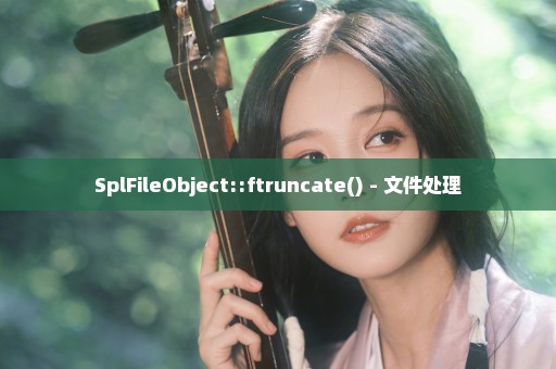 SplFileObject::ftruncate() - 文件处理