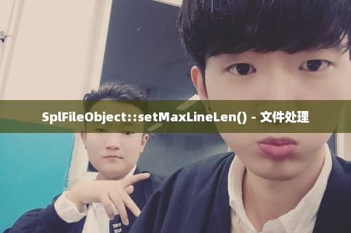 SplFileObject::setMaxLineLen() - 文件处理