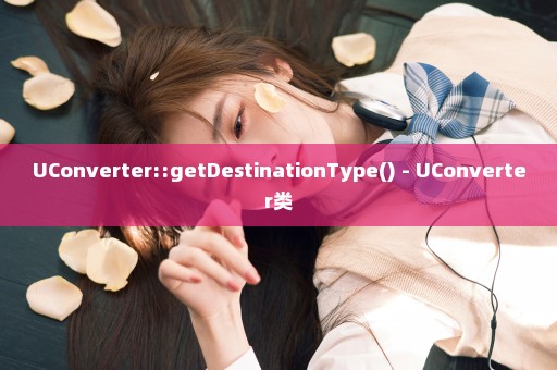 UConverter::getDestinationType() - UConverter类