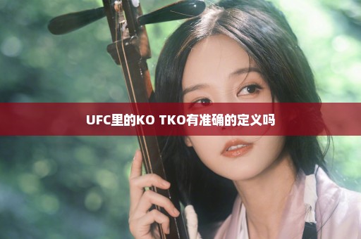 UFC里的KO TKO有准确的定义吗