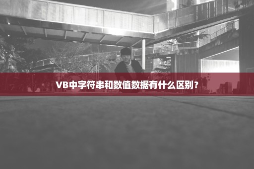 VB中字符串和数值数据有什么区别？