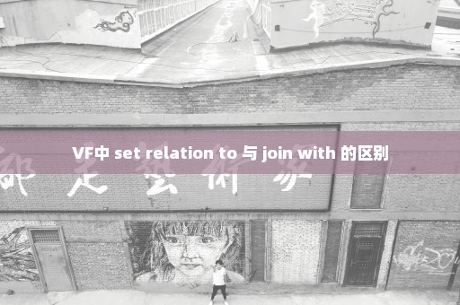 VF中 set relation to 与 join with 的区别