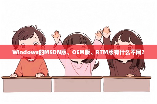 Windows的MSDN版、OEM版、RTM版有什么不同？