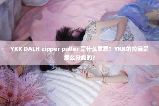 YKK DALH zipper puller 是什么意思？YKK的拉链是怎么分类的？