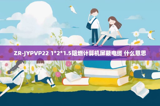 ZR-JYPVP22 1*2*1.5阻燃计算机屏蔽电缆 什么意思