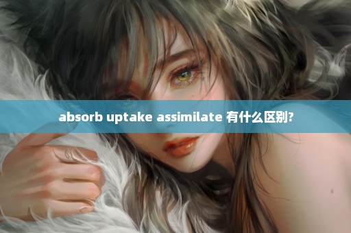 absorb uptake assimilate 有什么区别?