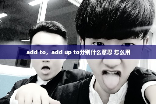 add to，add up to分别什么意思 怎么用