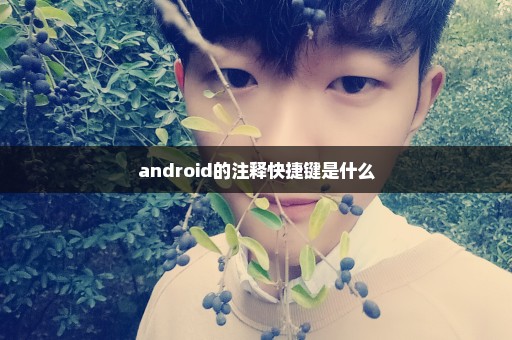 android的注释快捷键是什么