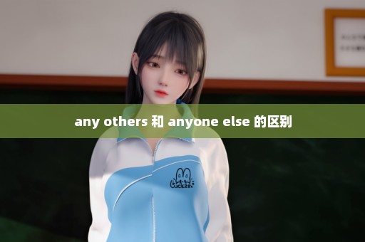 any others 和 anyone else 的区别