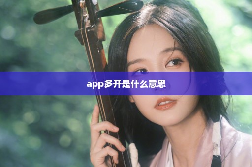 app多开是什么意思