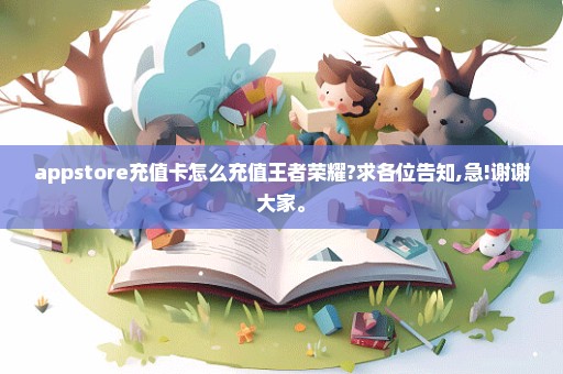 appstore充值卡怎么充值王者荣耀?求各位告知,急!谢谢大家。