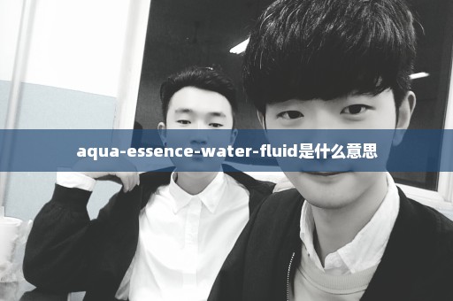 aqua-essence-water-fluid是什么意思