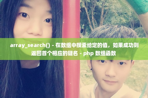 array_search() - 在数组中搜索给定的值，如果成功则返回首个相应的键名 - php 数组函数