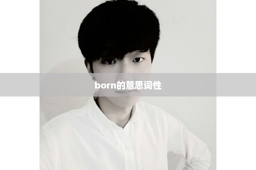 born的意思词性