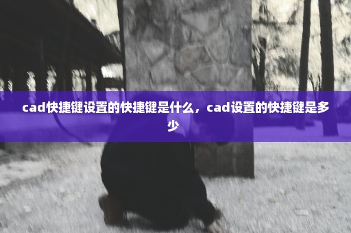 cad快捷键设置的快捷键是什么，cad设置的快捷键是多少 