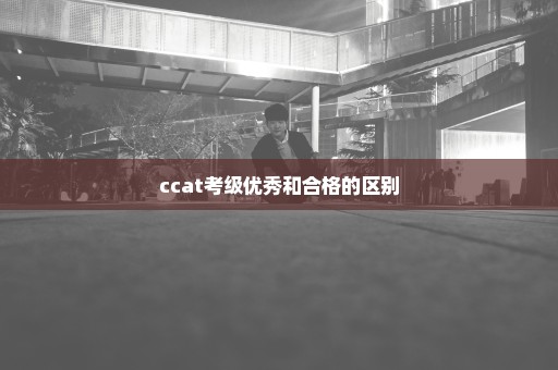 ccat考级优秀和合格的区别