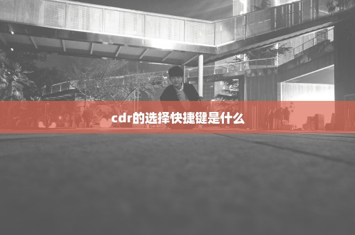 cdr的选择快捷键是什么