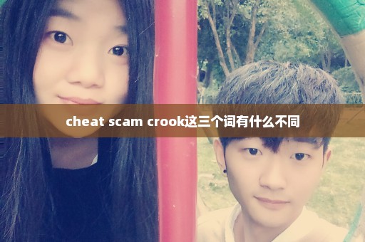 cheat scam crook这三个词有什么不同