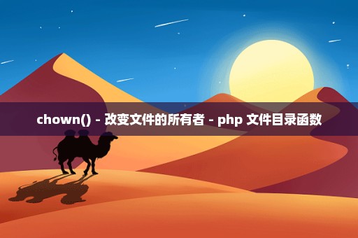 chown() - 改变文件的所有者 - php 文件目录函数