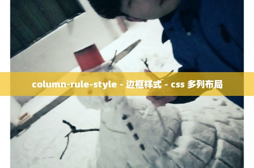 column-rule-style - 边框样式 - css 多列布局