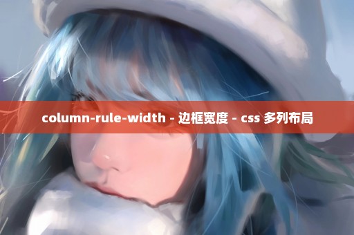 column-rule-width - 边框宽度 - css 多列布局