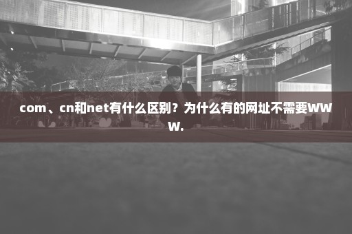 com、cn和net有什么区别？为什么有的网址不需要WWW.