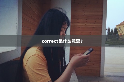 correct是什么意思？