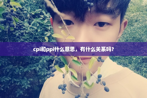 cpi和ppi什么意思，有什么关系吗？