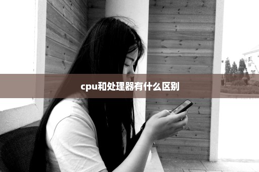 cpu和处理器有什么区别