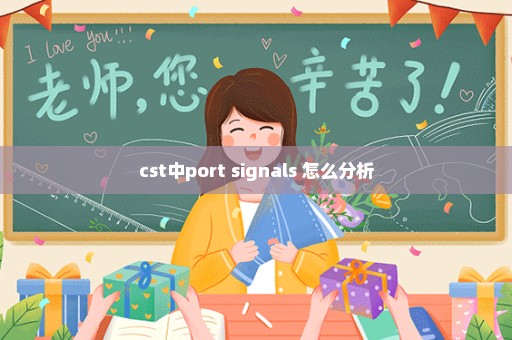 cst中port signals 怎么分析