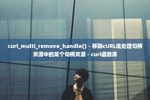 curl_multi_remove_handle() - 移除cURL批处理句柄资源中的某个句柄资源 - curl函数库