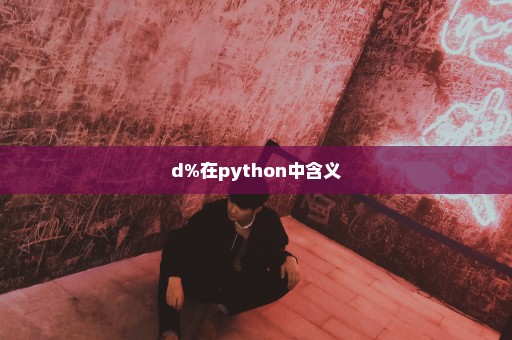 d%在python中含义