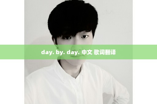 day. by. day. 中文 歌词翻译