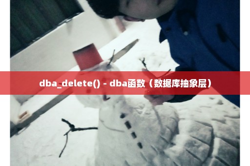 dba_delete() - dba函数（数据库抽象层）