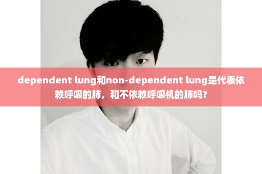 dependent lung和non-dependent lung是代表依赖呼吸的肺，和不依赖呼吸机的肺吗？