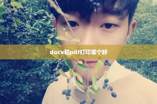 docx和pdf打印哪个好